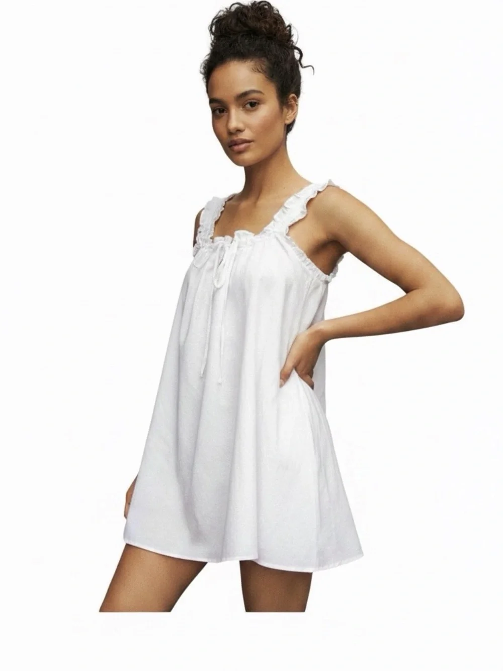 Princess Polly White A-Line Swing Mini Dress - Picture 1 of 12
